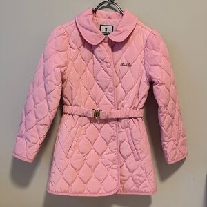 Charming Pink Quilted Kids Puffer Coat